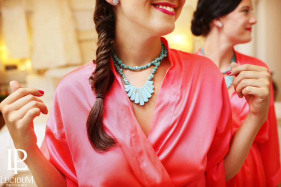 Turquoise Necklace bridesmaids jewelry by Chelsea Bond Jewelry.