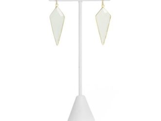 white chalcedony earrings