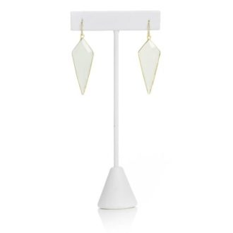 white chalcedony earrings