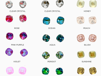 Crystal post earrings by Chelsea Bond inspired by Santorini.