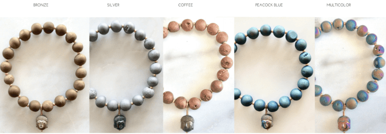 GEMSTONE BUDDHA BRACELETS BY CHELSEA BOND
