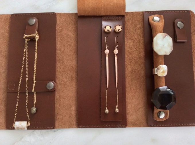 leather jewelry roll