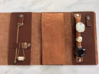 leather jewelry roll
