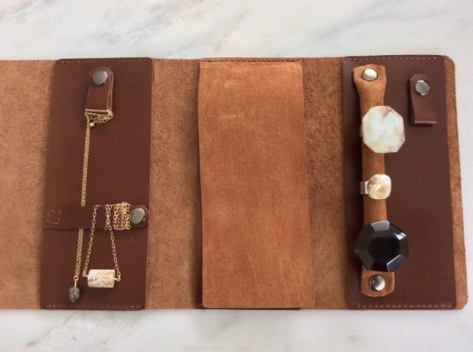 leather jewelry roll
