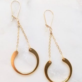 gold statement earrings