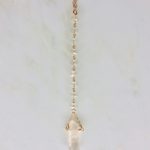 rock crystal quartz and gold necklace