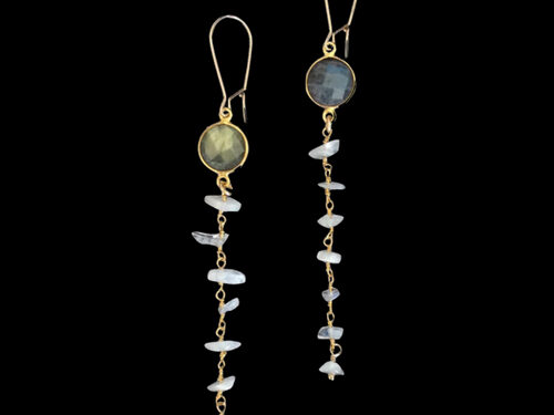 dangling gemstone earrings