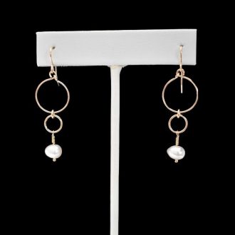 gold circle earrings