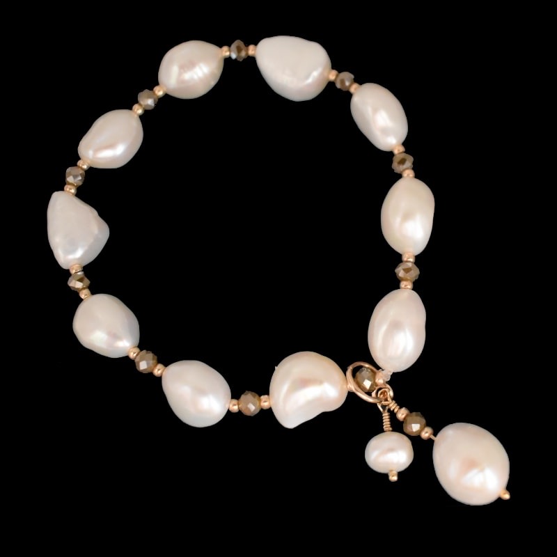 pearl and crystal bracelet