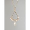 Sexy long necklace wedding necklace with pearls