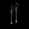 bronze paddle earrings gold statement earrings