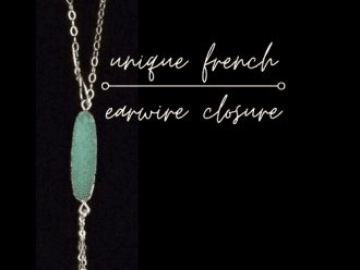 druzy necklace with front closure