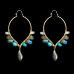 statement earrings with gemstones