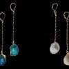 geode druzy earrings dangling geode earrings