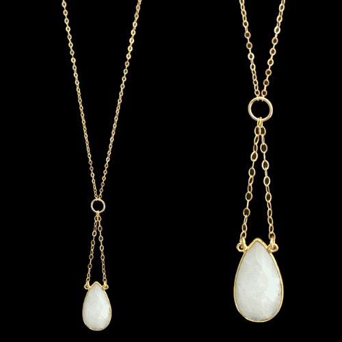 white and gold necklace