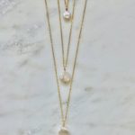 mother of pearl gold necklaces