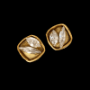 brass post earrings