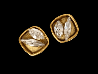 brass post earrings