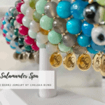gemstone bead bracelets with charms