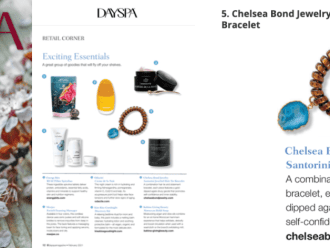 dayspa magzine featuring chelsea bond jewelry