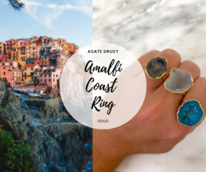 colorful druzy rings