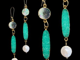 long colorful earrings