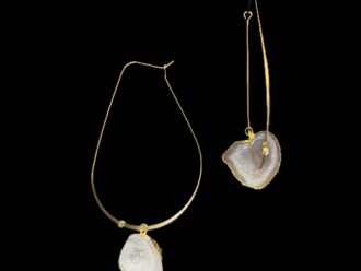 druzy hoop earrings