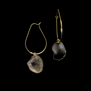 Gemstone hoop earrings