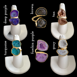 statement rings with colors