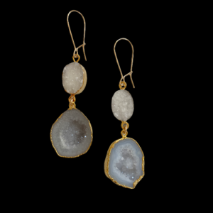 statement earrings with druzies