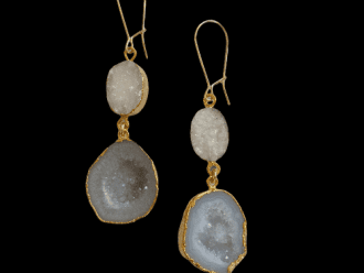 statement earrings with druzies