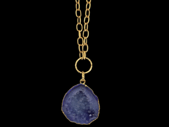 purple druzy necklace