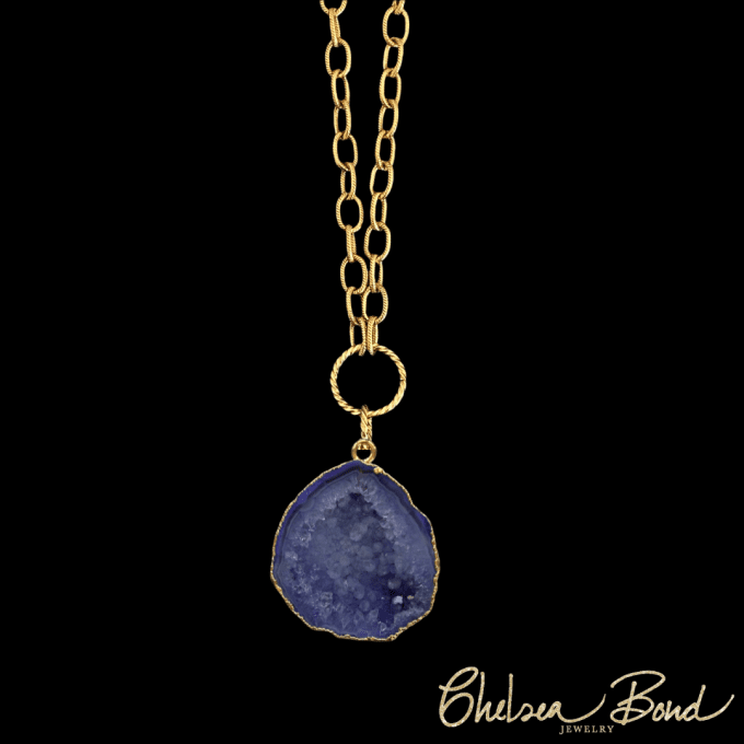 Grand Cayman Necklace purple druzy necklace