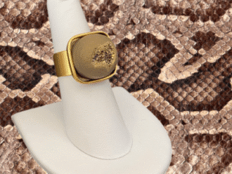 bronze druzy ring