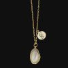 custom charm logo necklace Charm necklace with druzy geode.