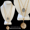 Gemstone druzy necklace