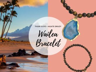 bracelet on pink background