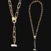 brass necklace with front closure