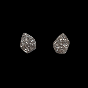 silver sparkle post earrings
