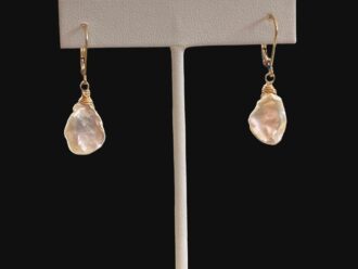 keshi pearl earrings