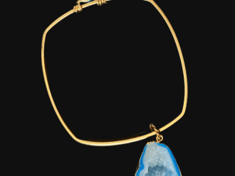 druzy bangle by chelsea bond