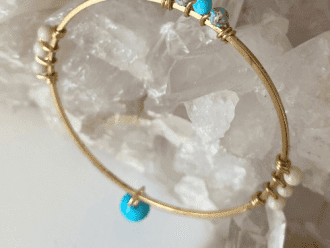 Multicolored gemstone bracelet