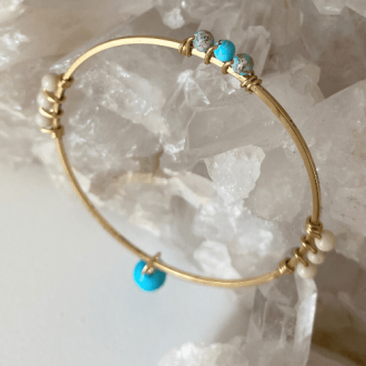 Multicolored gemstone bracelet