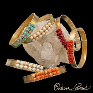 Colorful beaded bangles