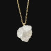 clear quartz necklace-min clear quartz necklace on gold chain.
