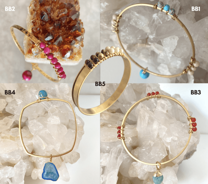 Handcrafted gemstone bangles Gemstone bangles
