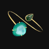 geode and gemstone bangle bracelet