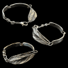Silver leaf connector bracelet