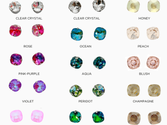Crystal Color Chart - Chelsea Bond Jewelry
