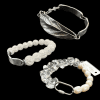 Silver bracelet stack